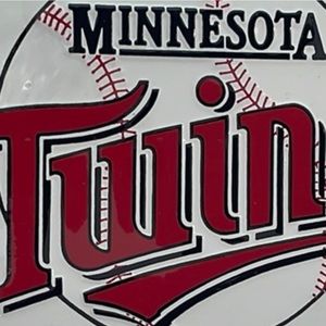 VTG Metal Embossed Front License Plate‎ Car Tag Minnesota Twins MLB Baseball